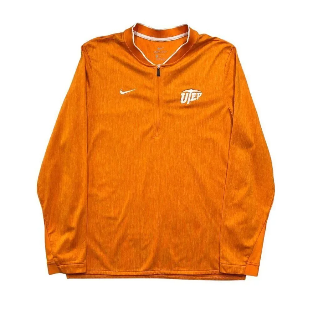Nike Dri-Fit Men's Size Lage‎ UTEP Embroidered 1/2 Zip Performance Pullover